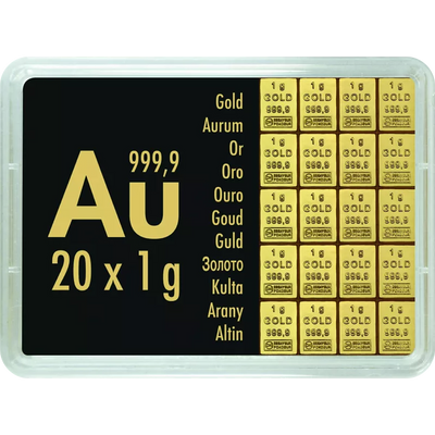20x 1g Gold 999,9