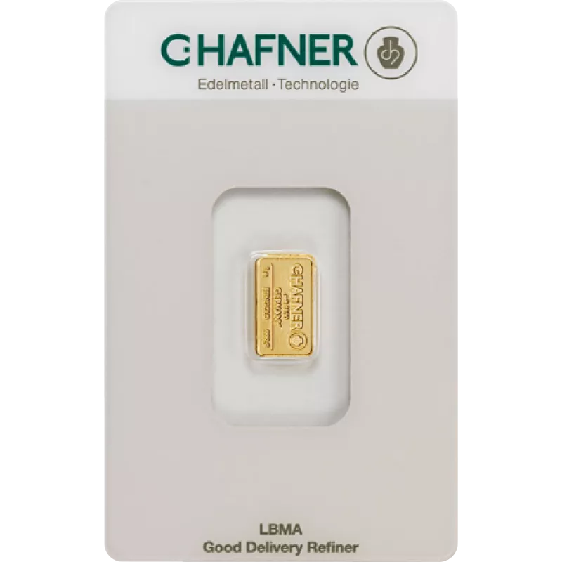 1 g Goldbarren C. Hafner